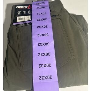 Gerry Water Resist Fleece Lined Stretch Pants w Zip Pockets & Adjustable Hem NWT